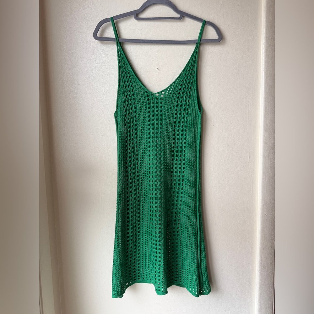 Green Knit Swim Cover Up